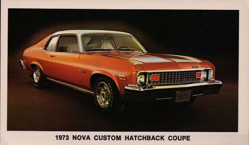1975 Chevrolet Nova Custom Hatchback Coupe Postcard